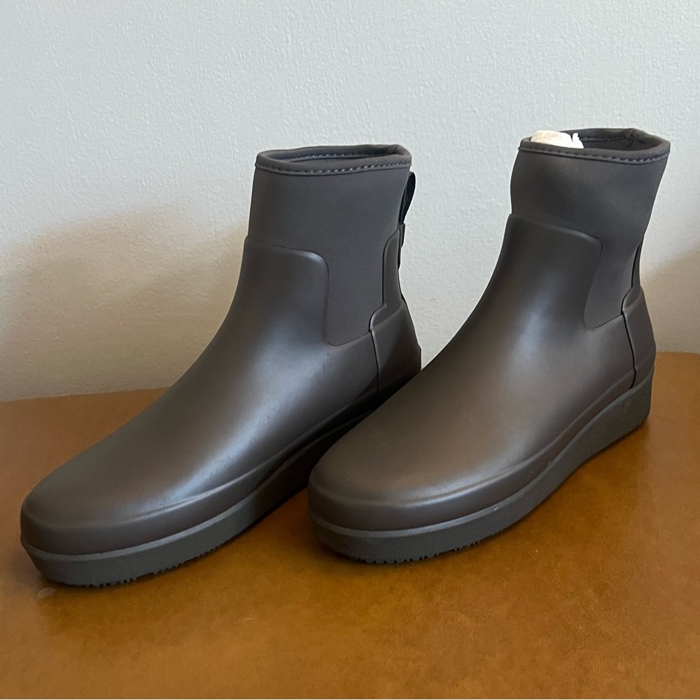 Hunter Gray Winter Rain Boots Practical Design